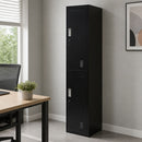 2-Door Vertical Locker for Office Gym Shed School Home Storage-2