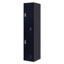 2-Door Vertical Locker for Office Gym Shed School Home Storage-6