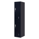 2-Door Vertical Locker for Office Gym Shed School Home Storage-4