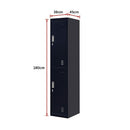 2-Door Vertical Locker for Office Gym Shed School Home Storage-9