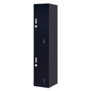 2-Door Vertical Locker for Office Gym Shed School Home Storage-4