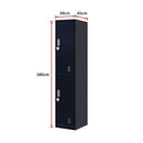 2-Door Vertical Locker for Office Gym Shed School Home Storage-9