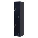 2-Door Vertical Locker for Office Gym Shed School Home Storage-1