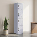 4-Door Vertical Locker for Office Gym Shed School Home Storage-3