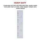 4-Door Vertical Locker for Office Gym Shed School Home Storage-7