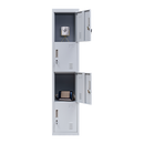 4-Door Vertical Locker for Office Gym Shed School Home Storage-8