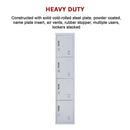 4-Door Vertical Locker for Office Gym Shed School Home Storage-8