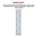 4-Door Vertical Locker for Office Gym Shed School Home Storage-7