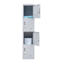 4-Door Vertical Locker for Office Gym Shed School Home Storage-2