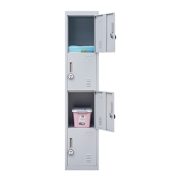 4-Door Vertical Locker for Office Gym Shed School Home Storage