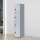 4-Door Vertical Locker for Office Gym Shed School Home Storage-2