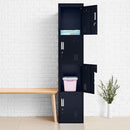 4-Door Vertical Locker for Office Gym Shed School Home Storage-1