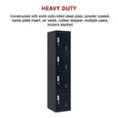 4-Door Vertical Locker for Office Gym Shed School Home Storage-6