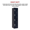 4-Door Vertical Locker for Office Gym Shed School Home Storage-7
