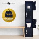 4-Door Vertical Locker for Office Gym Shed School Home Storage-5