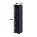 4-Door Vertical Locker for Office Gym Shed School Home Storage-11