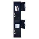 4-Door Vertical Locker for Office Gym Shed School Home Storage-7