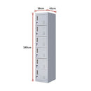 6-Door Locker for Office Gym Shed School Home Storage-9
