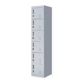 6-Door Locker for Office Gym Shed School Home Storage