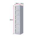 6-Door Locker for Office Gym Shed School Home Storage-10