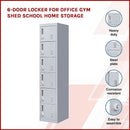 6-Door Locker for Office Gym Shed School Home Storage-2