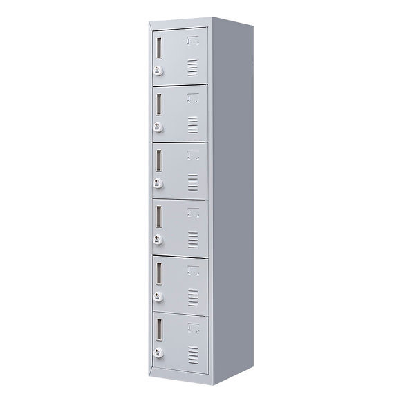 6-Door Locker for Office Gym Shed School Home Storage