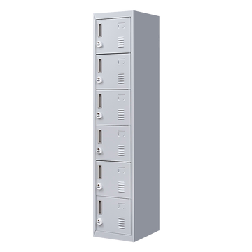 6-Door Locker for Office Gym Shed School Home Storage