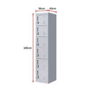 6-Door Locker for Office Gym Shed School Home Storage-9