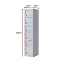 6-Door Locker for Office Gym Shed School Home Storage-8