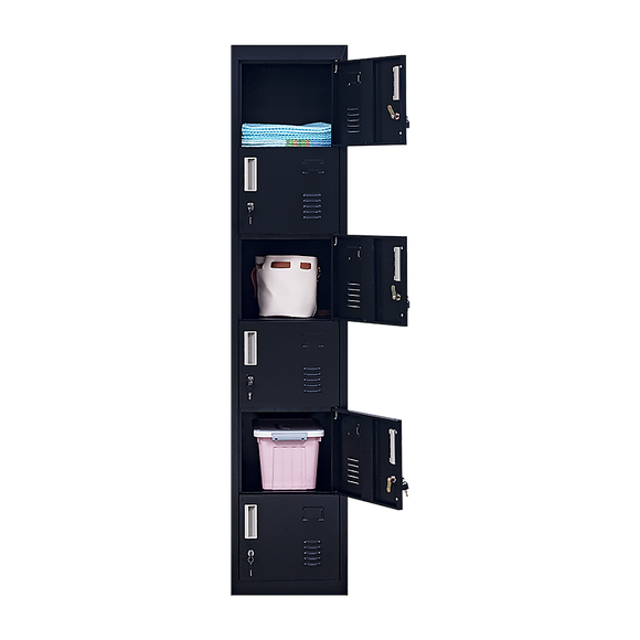 6-Door Locker for Office Gym Shed School Home Storage
