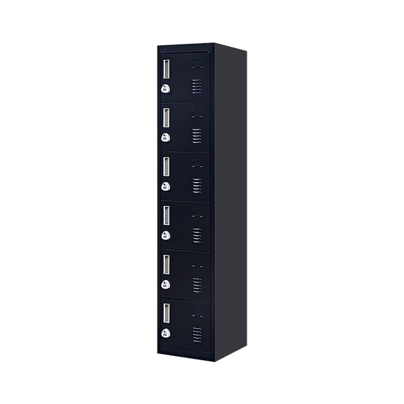 6-Door Locker for Office Gym Shed School Home Storage