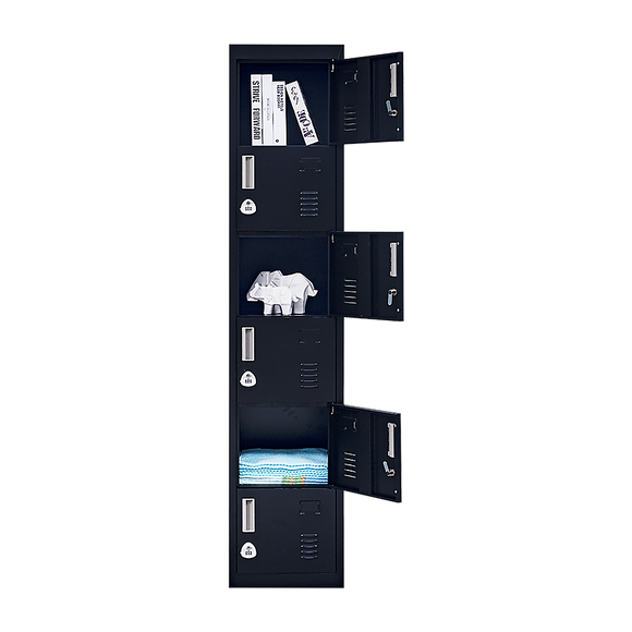 6-Door Locker for Office Gym Shed School Home Storage