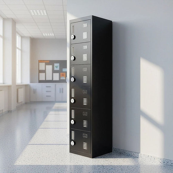6-Door Locker for Office Gym Shed School Home Storage