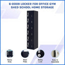 6-Door Locker for Office Gym Shed School Home Storage-3