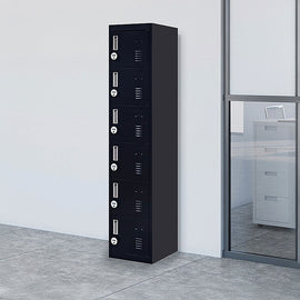 6-Door Locker for Office Gym Shed School Home Storage - 0