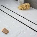 Tile Insert Shower Grate – 90cm Stainless Steel Drain with Centre Outlet-1
