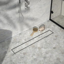 Tile Insert Shower Grate – 90cm Stainless Steel Drain with Centre Outlet-2