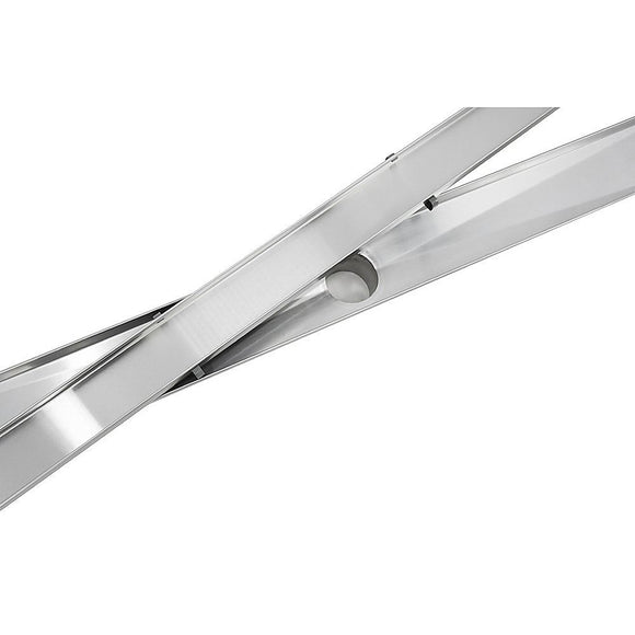 Tile Insert Shower Grate – 90cm Stainless Steel Drain with Centre Outlet