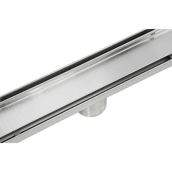 Tile Insert Shower Grate – 90cm Stainless Steel Drain with Centre Outlet