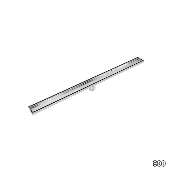 Tile Insert Shower Grate – 90cm Stainless Steel Drain with Centre Outlet