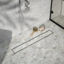 1000mm Tile Insert Bathroom Shower Stainless Steel Grate Drain w/Centre outlet Floor Waste-5