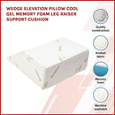 Cool Gel Memory Foam Wedge Pillow with Bamboo Cover for Bed & Lounge Comfort-2