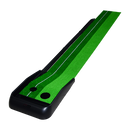 Indoor Practice Putting Green 2.5m Mat Inclined Ball Return Fake Grass 2 Holes-4