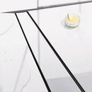 Tile Insert Shower Grate – 90cm Black Drain with Centre Outlet-1
