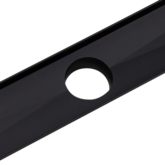 Tile Insert Shower Grate – 90cm Black Drain with Centre Outlet