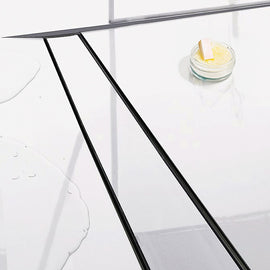 900mm Tile Insert Bathroom Shower Black Grate Drain w/Centre outlet Floor Waste - 0