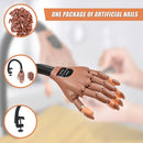 Practice Hand Model for Nail Art Training and Display Manicure with false nails-8