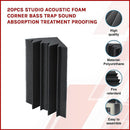 20pcs Studio Acoustic Foam Corner Bass Trap Sound Absorption Treatment Proofing-2