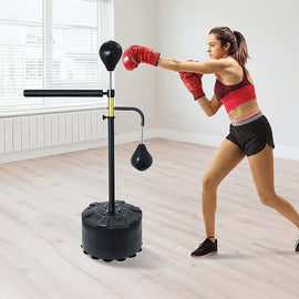 Free Standing Punching Bag Speedball Boxing Reflex Training Target Dummy Gym - 0