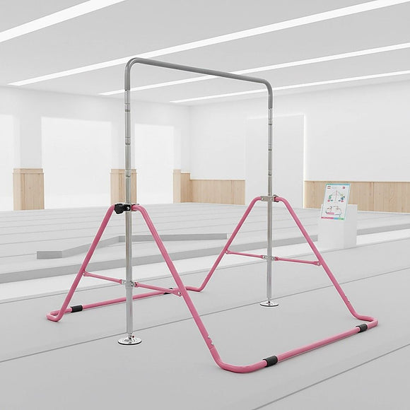 Kids Gymnastics Bars Training Horizontal Bar Monkey Kip Bar Pink
